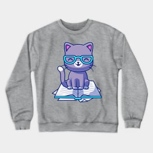 Books are Purrrfect! Crewneck Sweatshirt